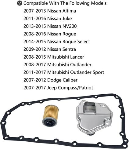 طقم حشية وعاء الزيت لمرشح ناقل الحركة يحل محل 31728-1XF03 31728-1XF02 31728-1XF0A متوافق مع نيسان ألتيما جوك NV200 روج سنترا ميتسوبيشي لانسر أوتلاندر دودج كاليبر كومباس باتريوت in Kuwait