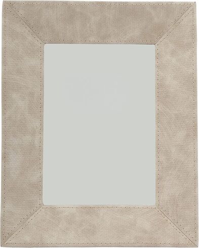 RELY+ 5x7 inch Faux Leather Photo Frames - Tabletop Picture Frame for Horizontal and Vertical Formats (Ivory) | Clear Glass Display for Cherished Memories in Saudi Arabia