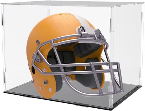 حقيبة عرض كبيرة لخوذة كرة القدم: صندوق عرض خوذة أكريليك كامل الحجم محدث لكرة القدم والبيسبول والدراجات النارية - حافظة عرض شفافة مع حماية من الأشعة فوق البنفسجية للخوذة والقبعة والأحذية وغيرها من الأشياء in Kuwait