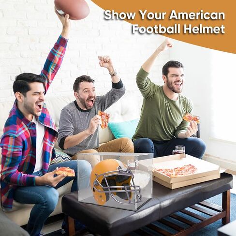 حقيبة عرض كبيرة لخوذة كرة القدم: صندوق عرض خوذة أكريليك كامل الحجم محدث لكرة القدم والبيسبول والدراجات النارية - حافظة عرض شفافة مع حماية من الأشعة فوق البنفسجية للخوذة والقبعة والأحذية وغيرها من الأشياء in Kuwait