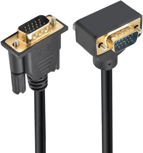 كابل 90 درجة لأسفل بزاوية VGA RGB ذكر إلى وصلة ذكر مستقيمة 3COAX+6C لجهاز عرض الكمبيوتر in Saudi Arabia
