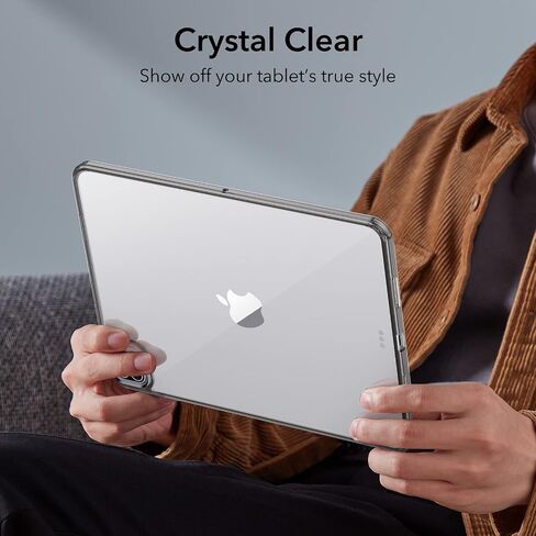 حافظة ESR لجهاز iPad Pro 12.9، حافظة iPad Pro مقاس 12.9 بوصة (2022/2021، الجيل السادس/الخامس)، رفيعة وخفيفة الوزن، مقاومة للاصفرار، ظهر صلب، تدعم قلم الرصاص 2، سلسلة كلاسيكية، شفافة in Kuwait