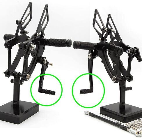 6mm Hole Motorcycle Gear Shift Pegs Brake Footpegs Footrest Foot Pedal Universal for Rearsets Black in Kuwait