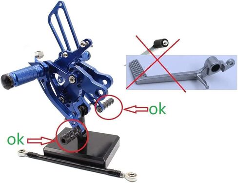 6mm Hole Motorcycle Gear Shift Pegs Brake Footpegs Footrest Foot Pedal Universal for Rearsets Black in Kuwait