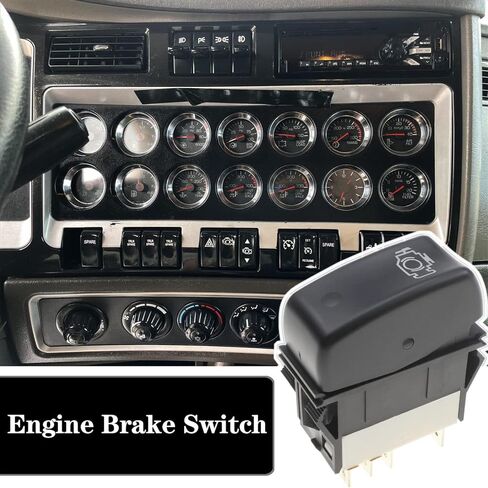 مفتاح فرامل المحرك عالي التحمل مناسب لـ Kenworth T600 2008-2015 T660 2006-2017 T800 2006-2017 T600A 2006-2007، مفتاح تشغيل/إيقاف استبدال P27104016 901-5412 577.59627 in Kuwait