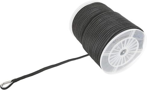 NovelBee 3/8 Inch X 600 Feet Double Braid Nylon Anchor Line with Stainless Steel Thimble and Plastic Chuck (White) in Saudi Arabia