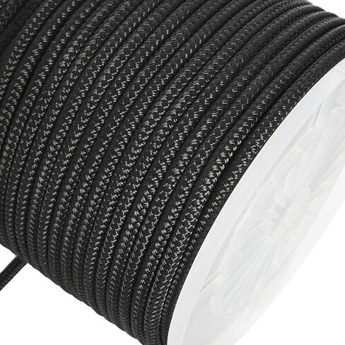 NovelBee 3/8 Inch X 600 Feet Double Braid Nylon Anchor Line with Stainless Steel Thimble and Plastic Chuck (White) in Saudi Arabia