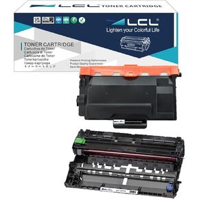 LCL TN850 Toner Cartridge and DR820 Drum Unit Replacement for Brother TN850 TN-850 DR820 DR-820 for Brother DCP-L5500DN DCP-L5650DN HL-L6200DWT HL-L6400DW MFC-L5700DW MFC-L5800DW Printer (2Pack)