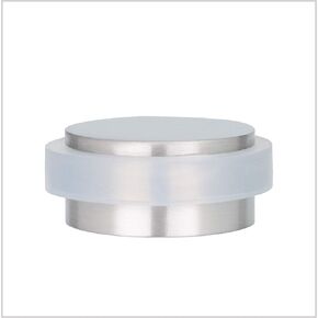 EVI|Adhesive Door Stop| Stainless Steel with Black Rubber|High Resistance