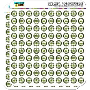 Medical Marijuana Cannabis Pot 1/2" (0.5") Planner Calendar Scrapbooking Crafting Clear Stickers