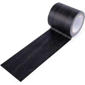 Wood Grain Repair Tape, 2.2 Inch x 15ft Wood Colored Trim Tape Self-Adhesive Simulated Wood Patch Tape for Tables, Doors, Windows, Floors (Black)