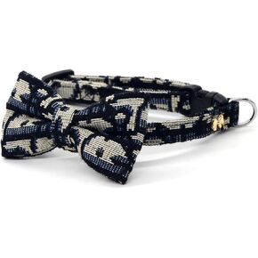 Puppy Collars, Premium Bowtie Collars for Small Dogs and Cats, Tiny Dog Collars with Bowtie Adjustable 8"-12", Elegant Little Dog Collars for Lightweight Pets, XS