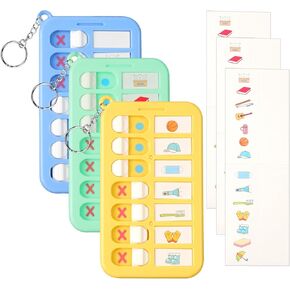3Pcs Reminder Board for The Elderly Chore Chart Keychain for Kids to Do List Chores Checklist Task Board Portable Visual Schedule ADHD Tools Detachable Daily Task Planning Pad with List Cards Stickers