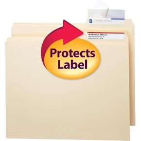 Smead Seal and View® Clear Label Protector, Size 3-1/2x1-11/16-Inches Before Folding, 100 per Pack (67600)