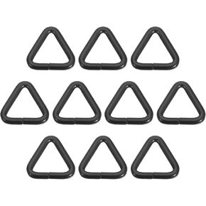 uxcell Metal Triangle Ring Buckle, Belt Fastener Connectors Strap Keeper Loop for DIY Leather Purse Bags Handbag Strap