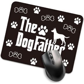 The Dogfather Funny Mouse Pad for Desk, Dog Lover Gifts, Cute Mousepad Gifts for Dog Dad Friend, Office Gifts for Colleagues Pet Lover, Father's Day Birthday Gifts for Dogfather