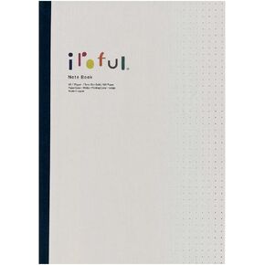 SAKAEテクニカルペーパー iroful 75 gsm Notebook, 8.27" x 5.85", 160 pages, 5mm Dotted, White, 1 pack (PI-A5DBW)