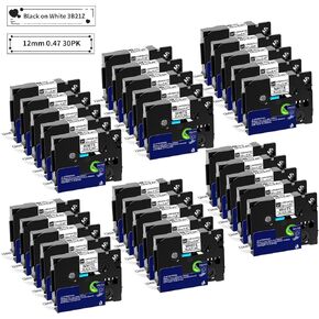 Tape 12mm 0.47 Laminated White Replacement for Brother P-Touch Tze Label Tape TZe-231 Tz Tape Brothers Ptouch Label Maker Refills, Compatible with PT-D210 PT-H110 D220 H111, VolenGo 3B21Z 5-Pack in Kuwait