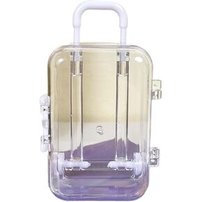 Plastic Miniature Suitcase Dolls Accessories Small Purse Handbag Luggage Storage Box Dollhouse Decoration