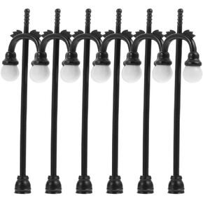 Zerodeko 6Pcs Miniature Bench, Mini Chair Model Dollhouse Accessories Train Platform Bench Toys Micro Landscape Decor Christmas Desktop Ornaments Party Favors
