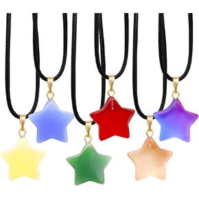 Omlisca Star Pendent Necklace 12 Pack Star Space Party Favors School Classroom Rewards Decor Exchange Goodie Bags Fillers for Women Birthday Valentines Day Party Supplies Carnival Decorations