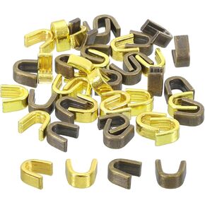uxcell 40pcs Zipper Slider Retainers - #5 U شكل Us Stoppers Top Stoppers for Coats Coats stuffers lead end end end end