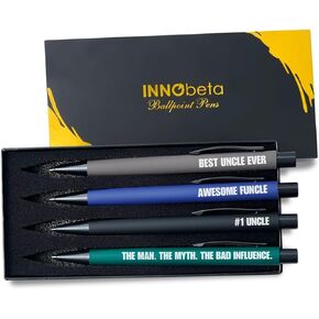 InnoBeta Uncle Gifts for Men Ballpoint Pen Set of 4, on Father's Day, from Niece Nephew