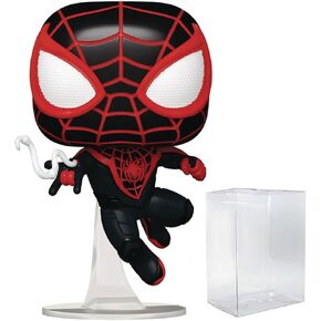 POP Marvel Gamerverse: Spider-Man 2 - Miles Morales Upgraded Suit Funko Vinyl Figure (Bundled with Compatible Box Protector Case), Multicolored, 3.75 inches