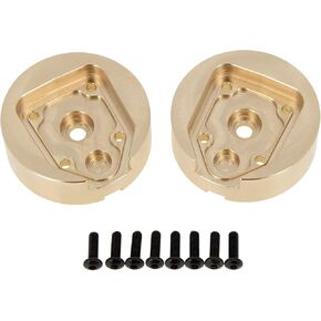 MEUS RACING UTB18 Brass Rear Outer Portal Covers Weights for Axial UTB18 Capra Trail Buggy #AXI212012, 2pcs 65g/pc (Gold)