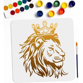 Mayjoydiy Crow Branch Dervination Stencils 11.8 × 11.8 بوصة الغراب الكبير على الإستنسل الفرعي مع قالب رسم الطيور بدائية للفرشاة للفرشاة الخشبية للأثاث in Kuwait