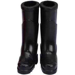 1/12 Miniature Black Rubber Boots Dollhouse Accessories (1.3x0.4x1.4 Inch)