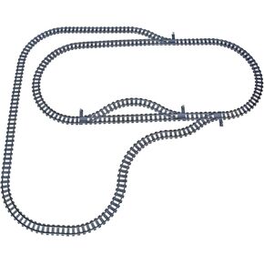Train City Track Expansion Set - Railroad and Track Extensions, Compatible with Major Building Block Brands, Ideal for Kids' Construction, a Great Gift for Train and City Enthusiasts