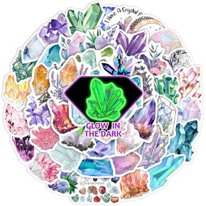 Mushroom Water Bottle Stickers for Kids Glow in The Dark, 107 PCS Vinyl Waterproof Stickers Pack for Laptop Skateboard Phone Case, Forest Aesthetics Decals for Teens