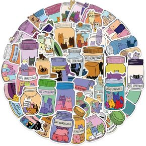 50PCS Inspirational Stickers for Depression,Medicine Bottle Stickers for Water Bottles, Motivational Stickers for Adults, Teens, Teachers,for Hydroflasks Journaling Scrapbooking Vision Board Supplies