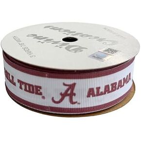 7/8" Alabama Grosgrain Ribbon, Licensed by Divine Creations - Officially Licensed - 3 Yards (9 Feet)