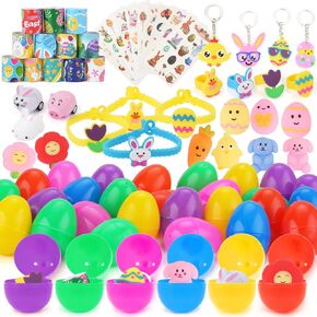 36 Pack Prefilled Easter Eggs with Toys Inside, Easter Basket Stuffers for Toddlers, Kids and Teens, Easter Egg Fillers, Easter Party Favors, Classroom Gift Exchange