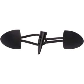 6 Pairs Leather Horn Toggle Closure Buttons Coat Jacket Duffle Shawl Clothes Sewing DIY Apparel Crafts - Black