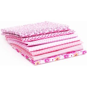 7Pcs Assorted Fat Quarter Bundle Quilt Quilting Cotton Fabric Sewing DIY Set ()