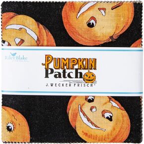 J Wecker Frisch Pumpkin Patch 5" Stacker 42 5-inch Squares Charm Pack Riley Blake Designs 5-14570-42
