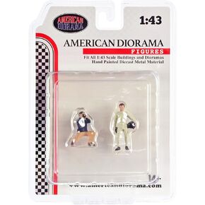Race Day (Set of 2) Diecast Figures for 1/43 Scale Models by American Diorama AD-38359