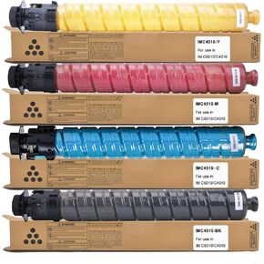 IMC4510 IM C4510 Toner Cartridge High Yield 842526 842529 842528 842527 Toner Replacement for IM C6010 IM C4510 Printer(Black Magenta Cyan Yellow)