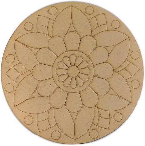 قطع ليزر مسبقًا مقطوعة MDF 6x5.5 بوصة (مجموعة واحدة ، يمين + يسار) قواعد الأشكال الخشبية السميكة 3 ملم لفنون الطلاء DIY. in Kuwait