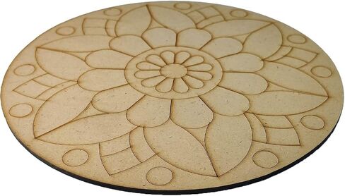 قطع ليزر مسبقًا مقطوعة MDF 6x5.5 بوصة (مجموعة واحدة ، يمين + يسار) قواعد الأشكال الخشبية السميكة 3 ملم لفنون الطلاء DIY. in Kuwait