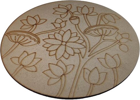 قطع ليزر مسبقًا مقطوعة MDF 6x5.5 بوصة (مجموعة واحدة ، يمين + يسار) قواعد الأشكال الخشبية السميكة 3 ملم لفنون الطلاء DIY. in Kuwait