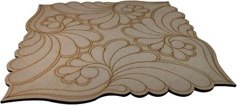 قطع ليزر مسبقًا مقطوعة MDF 6x5.5 بوصة (مجموعة واحدة ، يمين + يسار) قواعد الأشكال الخشبية السميكة 3 ملم لفنون الطلاء DIY. in Kuwait