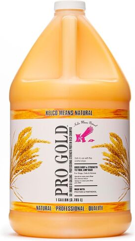 Kelco by Laube Color Enhancing Pet Shampoo - Pro Gold Shampoo for Yellow, Tan, Amber & Brown Coats - Natural, Hypoallergenic Formula for Grooming Dogs, Cats, and Pets (50:1 Concentrated, 11 fl oz) in Saudi Arabia