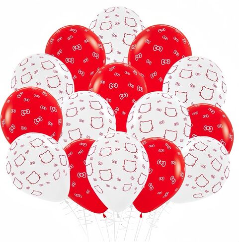 22 PCS Cat Kitty Balloons/Bow Balloons for Girls Kitty Theme Party/Baby Shower Girl Gender Reveal Supplies/Cute Anime Party Decoration/Hello Cat Kawaii Birthday in Saudi Arabia