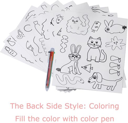 SuyuanArt Dinosaur Animal Unicorn Space Scratch Art Cards and Black Rainbow Scratch Art Paper Set,with Scratching Wooden Sticks,Scratch Off Picture for Boys Girls Birthday Party Favors in Saudi Arabia
