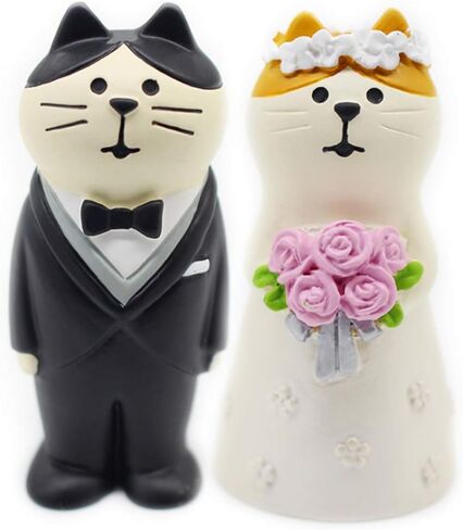 Wedding Cake Topper,Wedding & Engagement Party Cute Funny Cat Figure Set for Decoration (6 pcs set) in Saudi Arabia