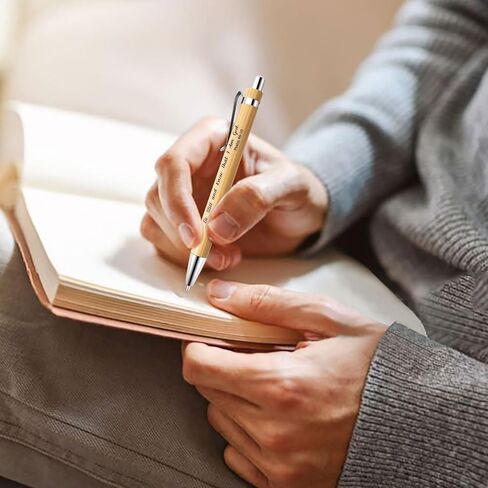 10 قطع من أقلام آية الكتاب المقدس، هدايا مسيحية، أقلام مسيحية من الخيزران مقاس 1 مم، اقتباسات ملهمة من الكتاب المقدس، أقلام حبر جاف، أقلام كتابية تحفيزية للنساء والرجال، هدايا دينية للمكتب والمدرسة (كلاسيكية، 10) in Kuwait